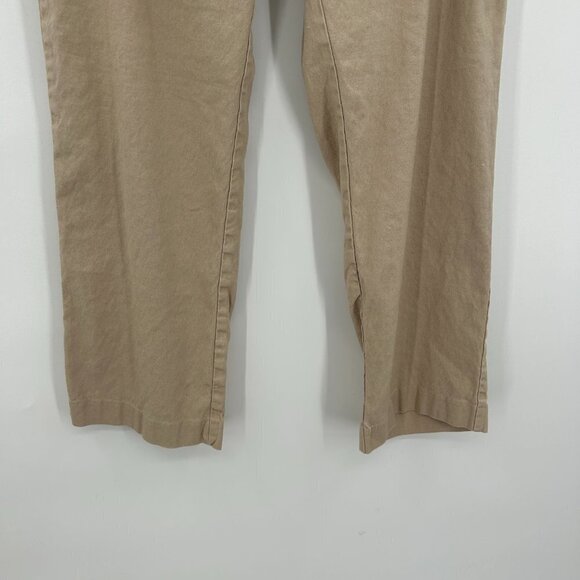 J. JILL Women's Khaki Tan Linen Blend Stretch Straight Leg Office Pants Size 6 - Picture 4 of 7